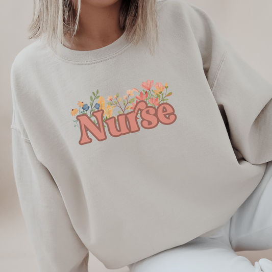 Boho Bloom Nurse Sweatshirt