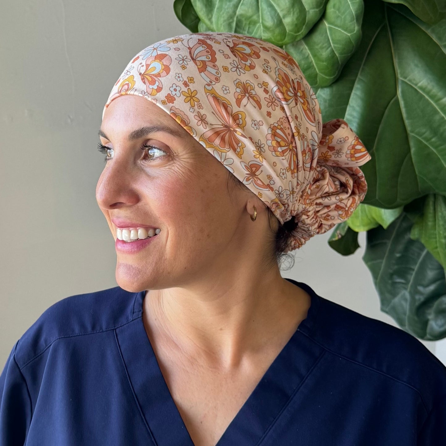 Boho Butterfly Scrub Cap