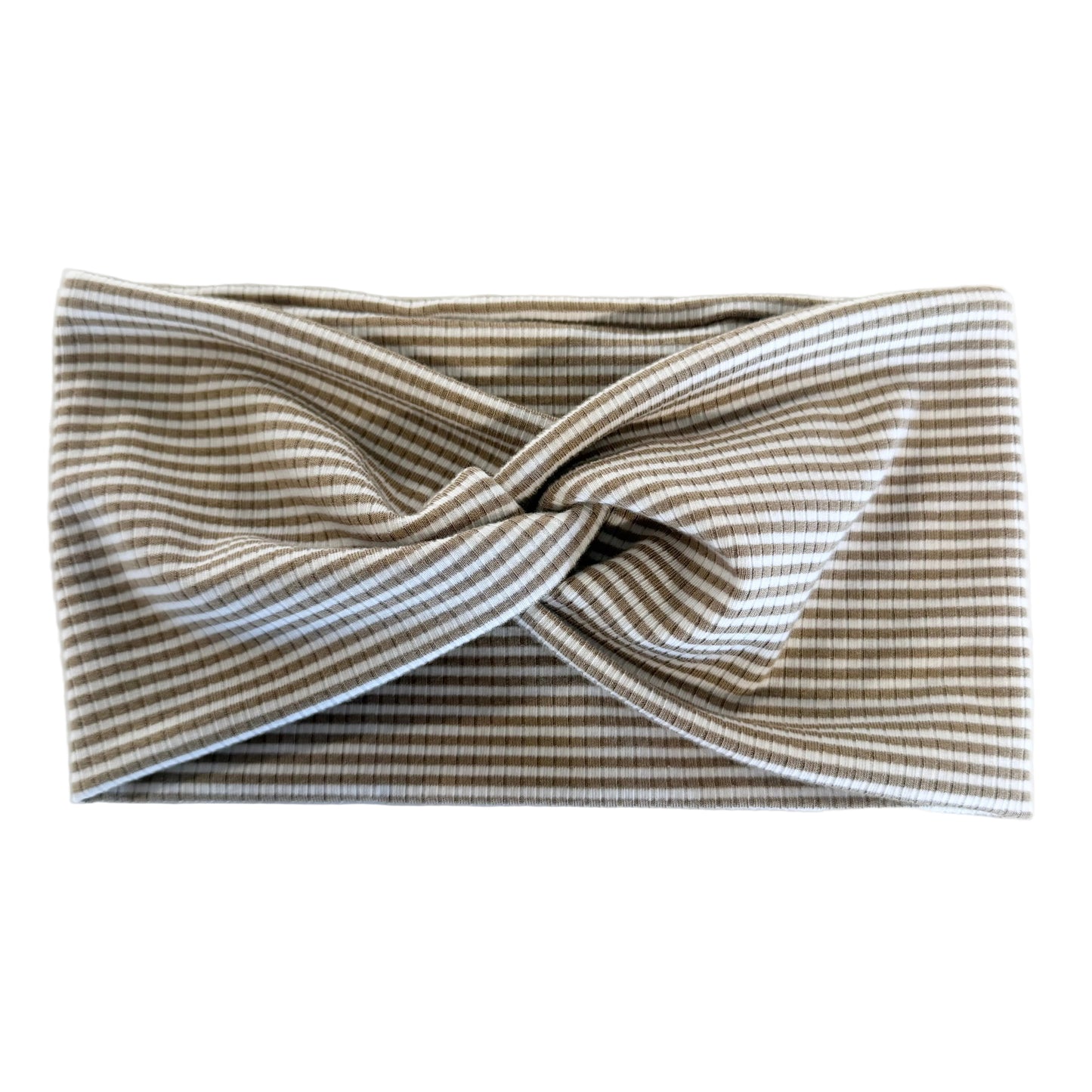 Ribbed Tab Stripe Turban Headband