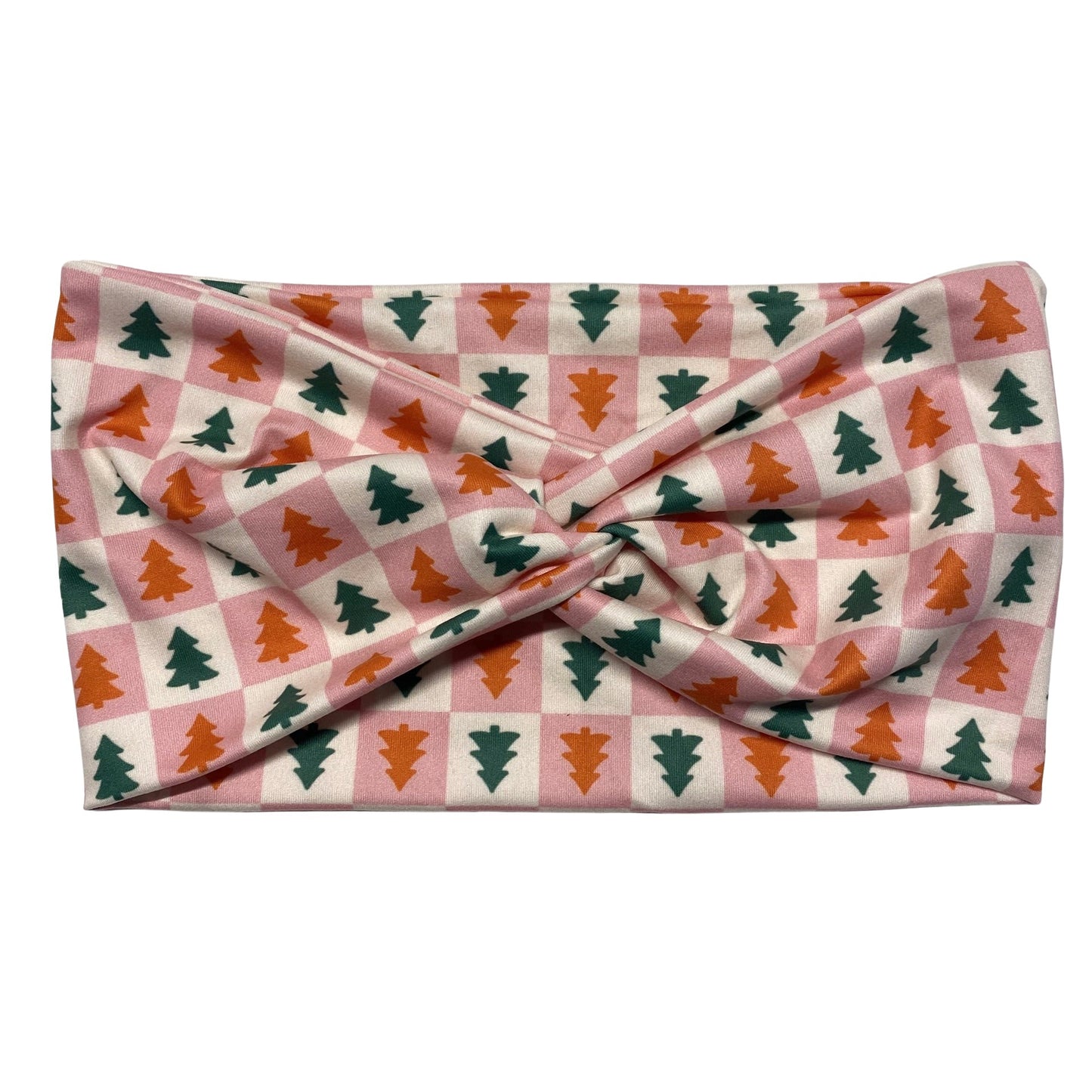 Checkered Trees Turban Headband