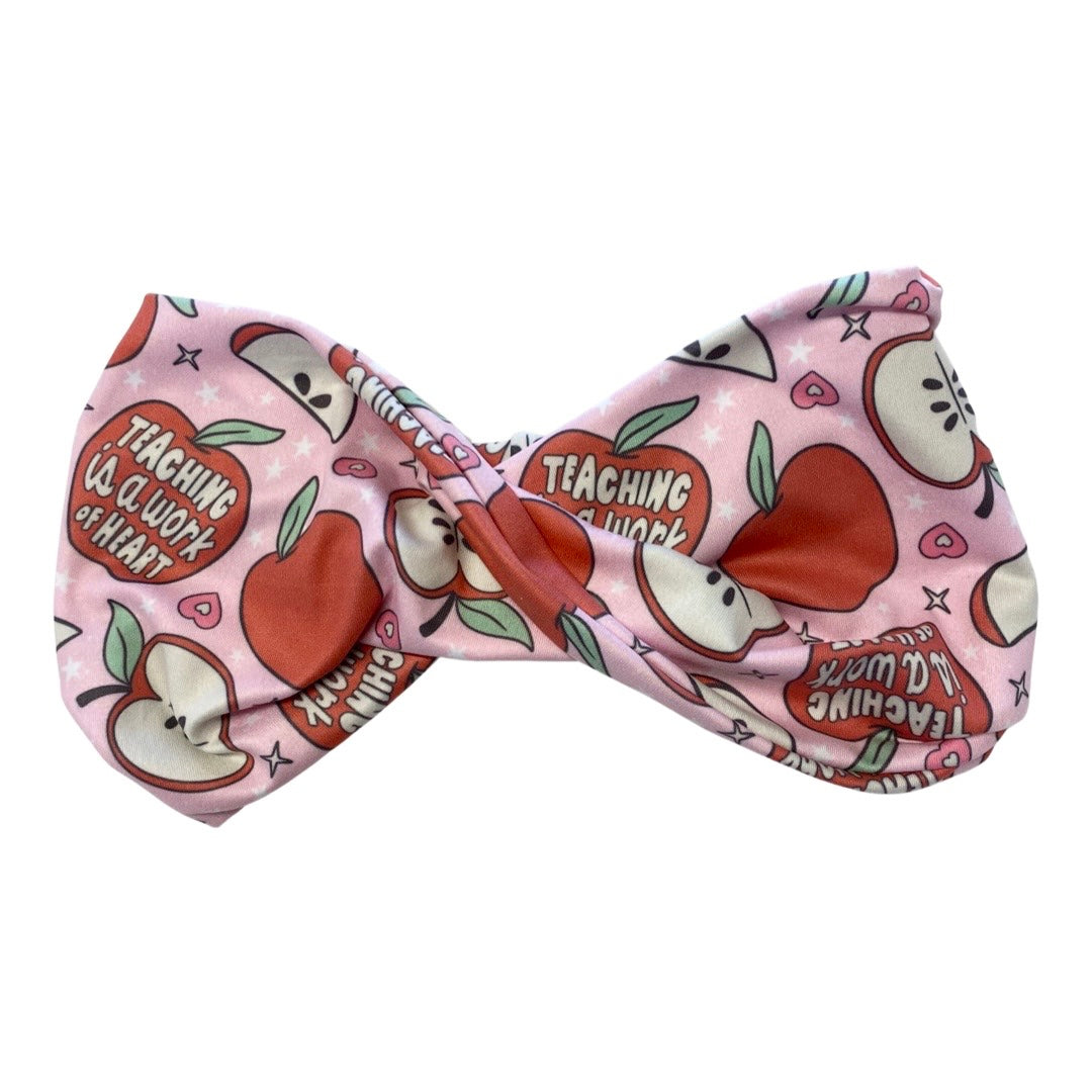 Teaching is a Work of Heart Twist Headband