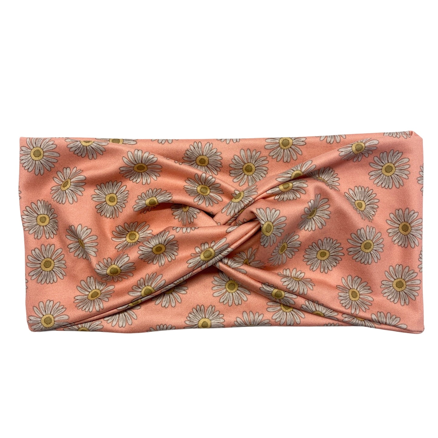 Pink Daisy Turban Headband