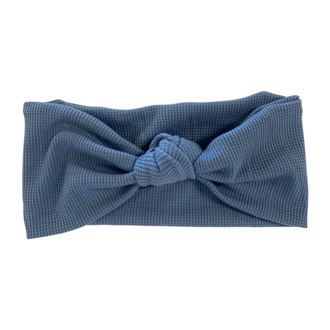 Denim Waffle Chunky Knot Headband
