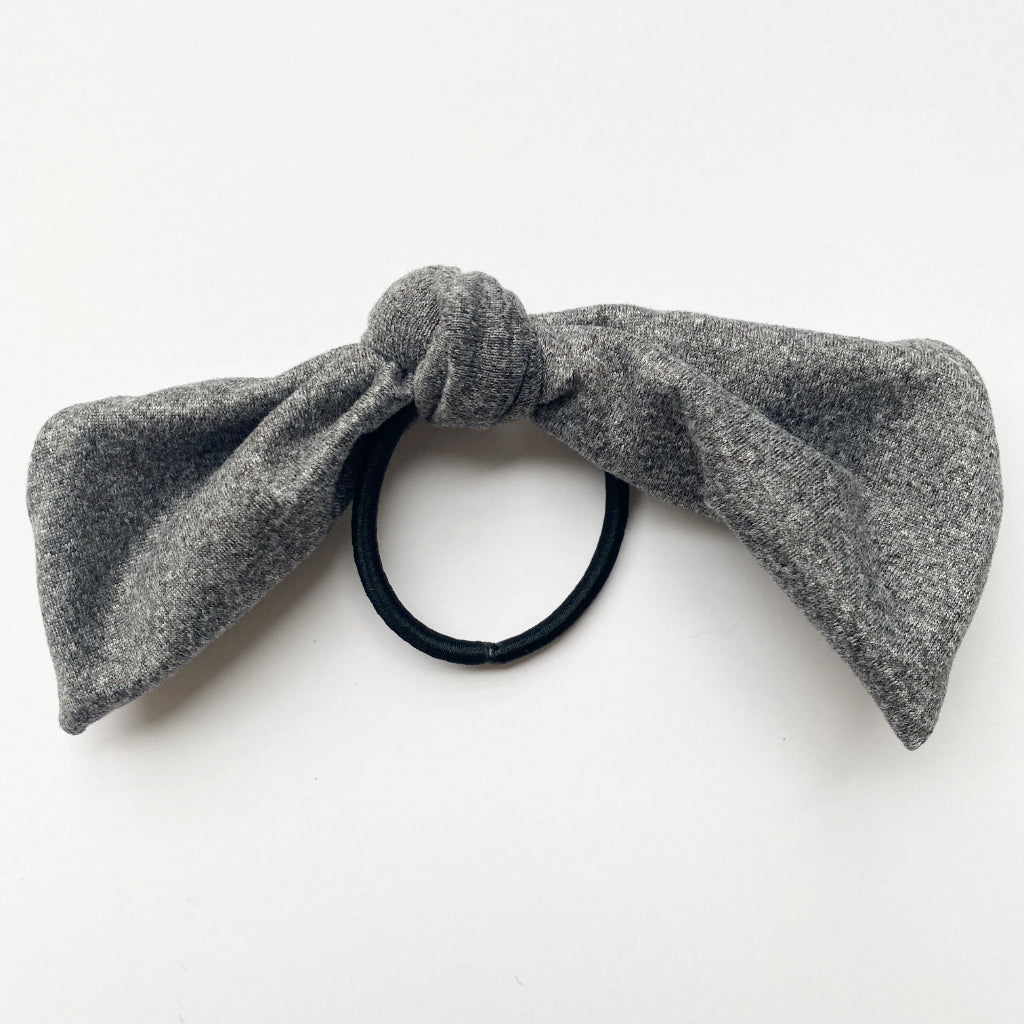 Heather Grey Knot Hair Tie