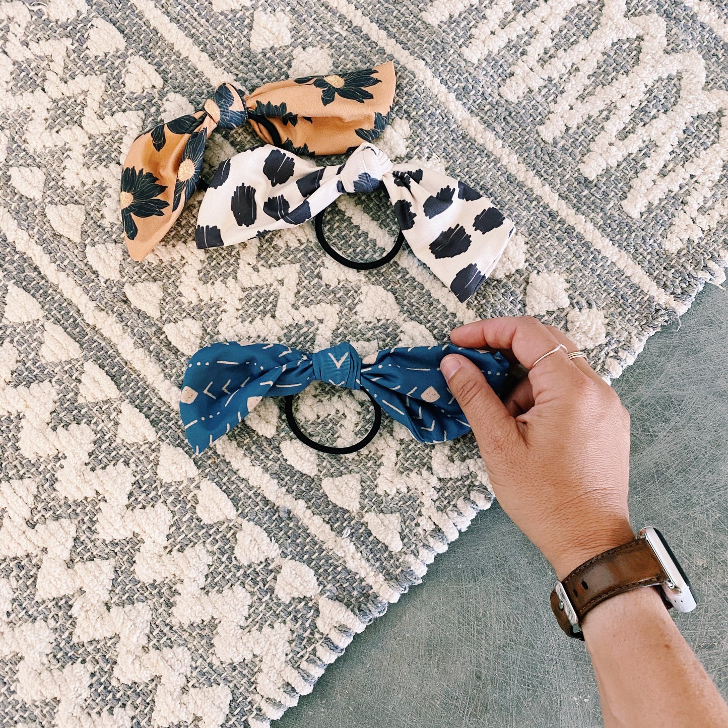 Heather Grey Knot Hair Tie