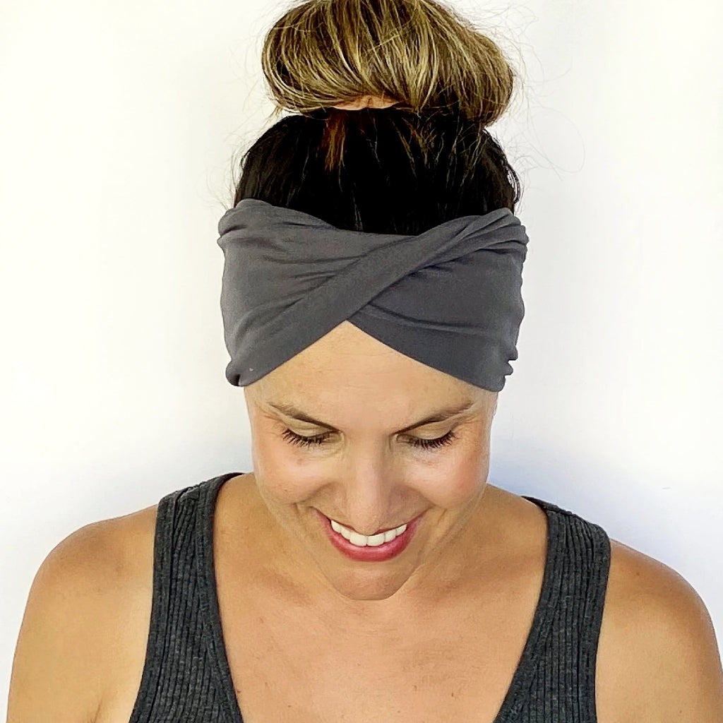 Slate Grey Twist Headband
