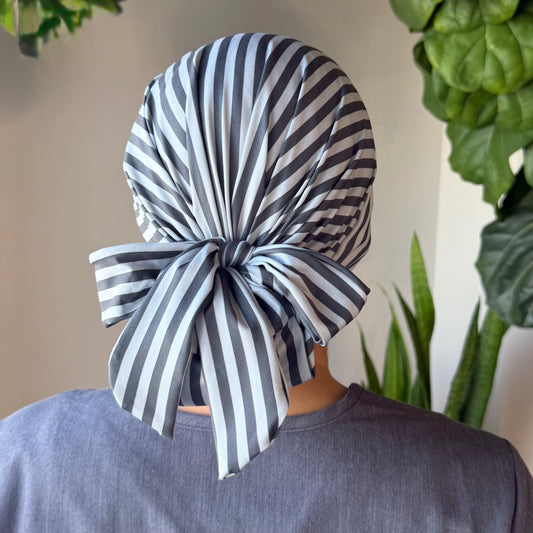 Grey + Black Modern Scrub Cap