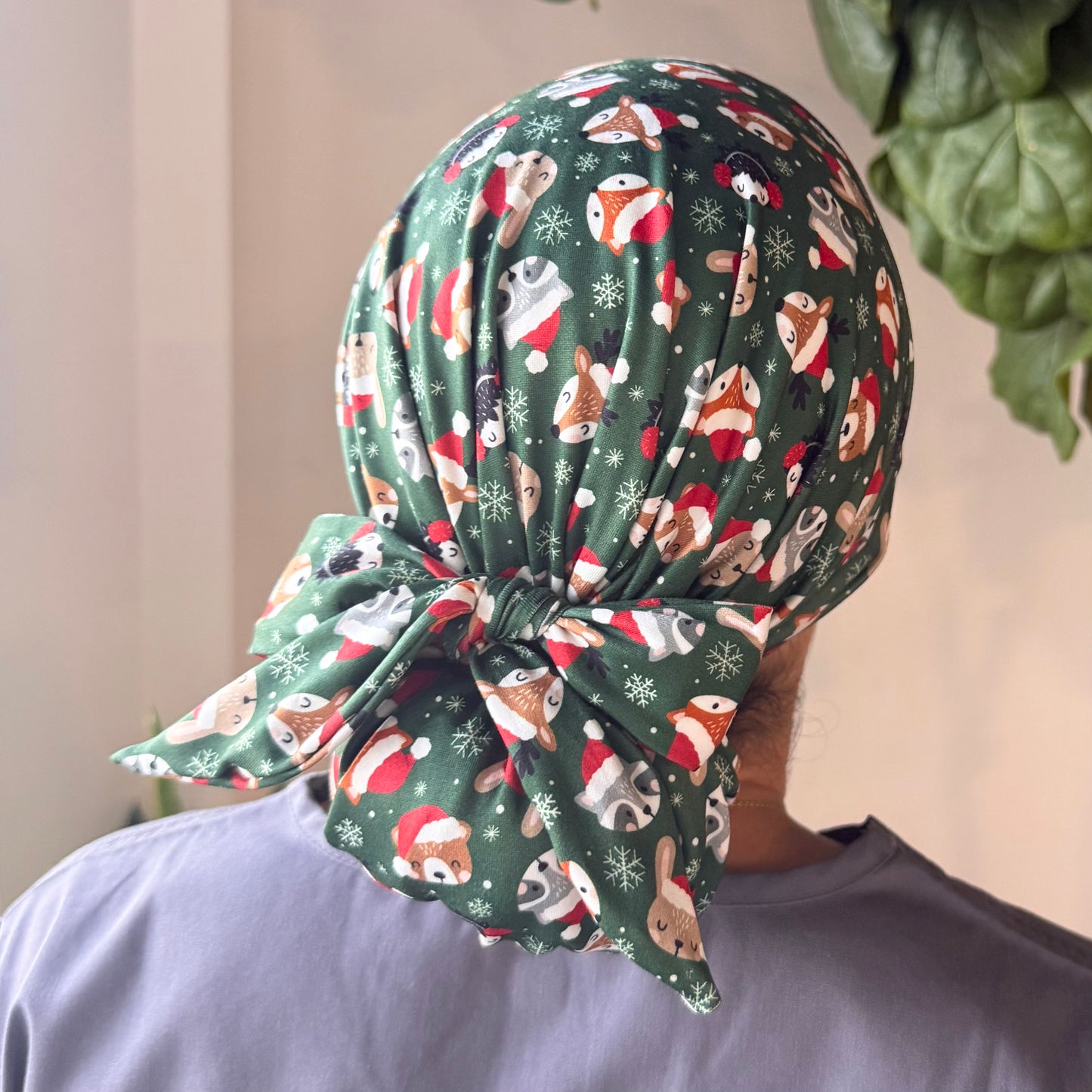 Furry Christmas Buddies Scrub Cap