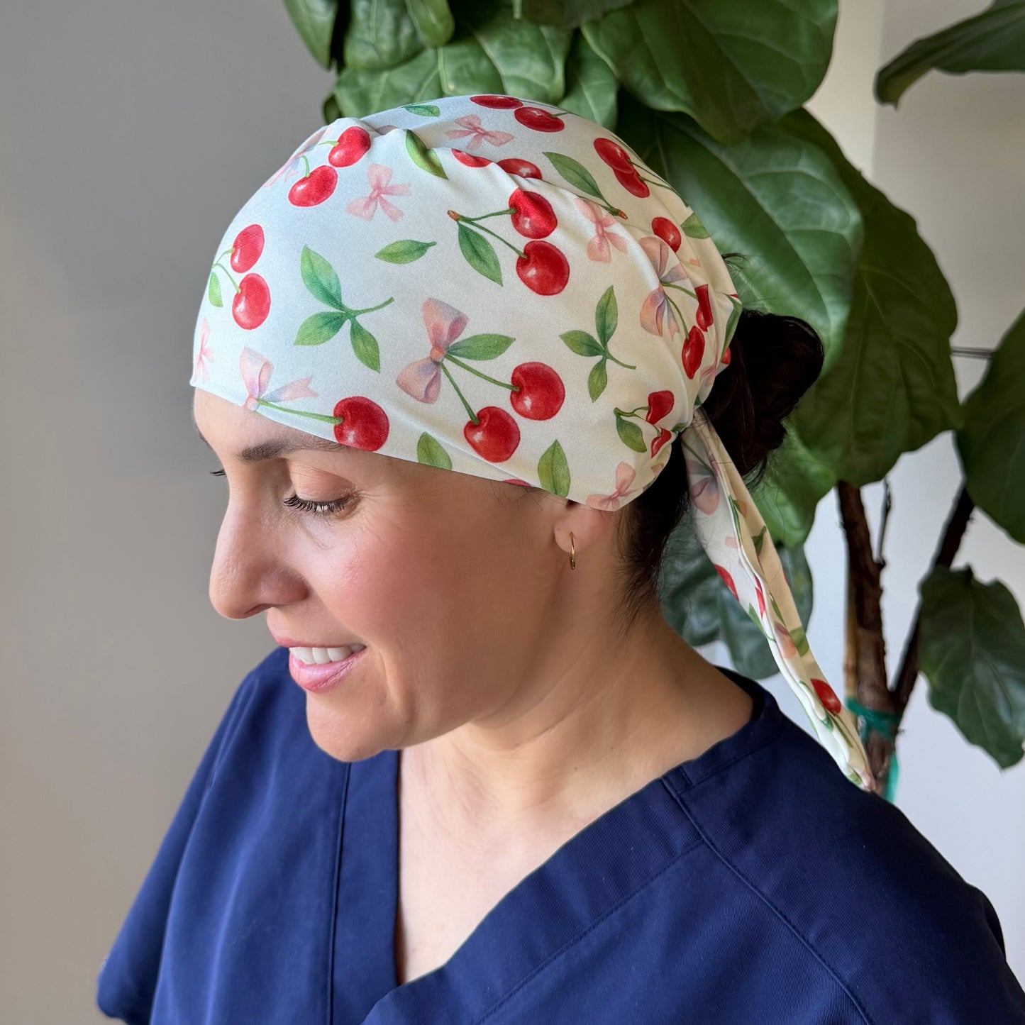 Cherries + Bows Classic Scrub Cap