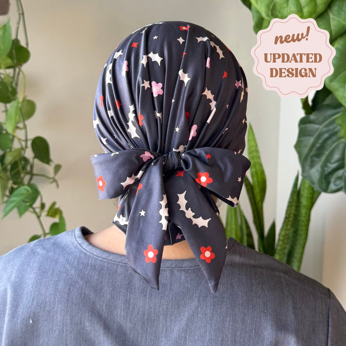 Bats + Daisies Modern Scrub Cap