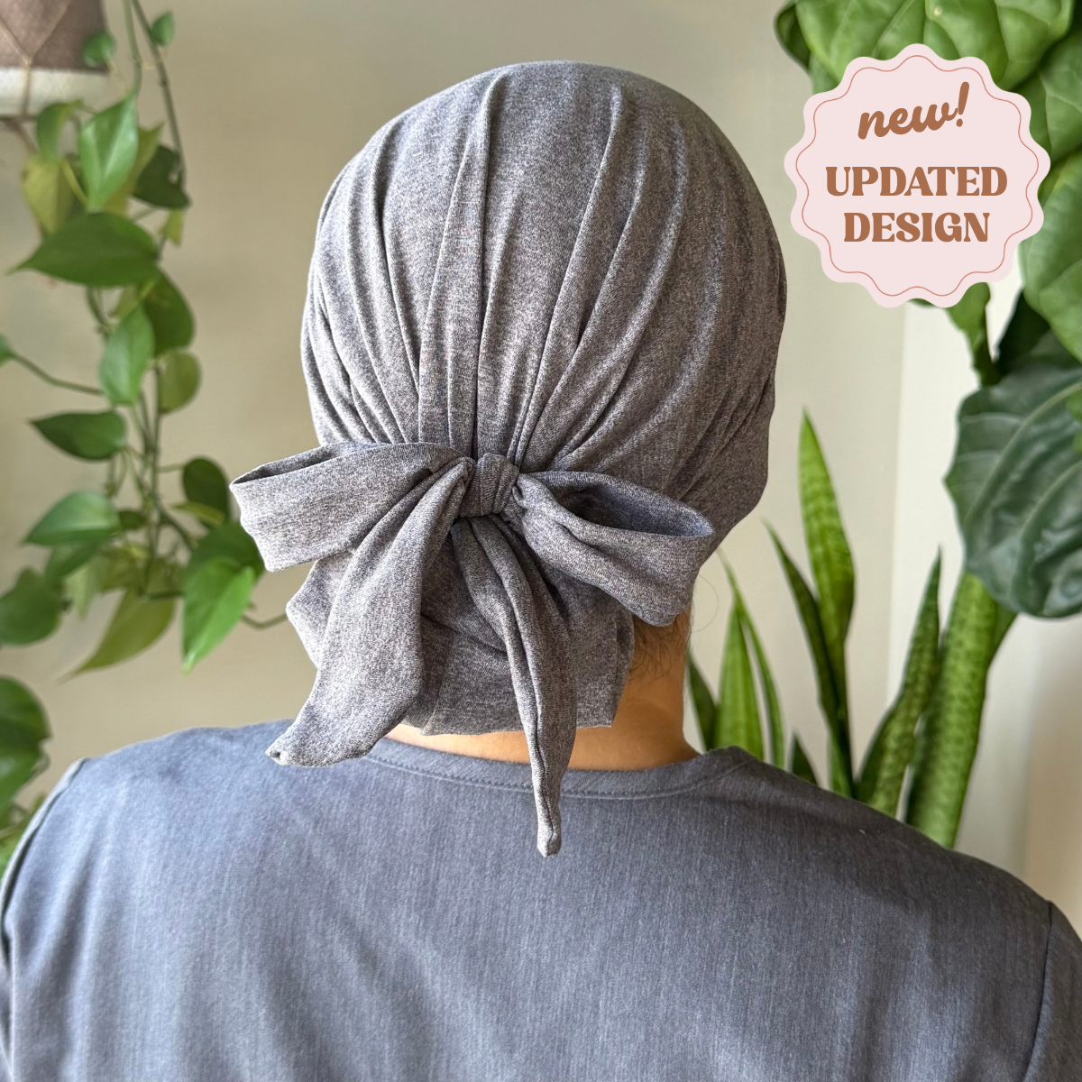 Heathered Grey Modern Scrub Cap