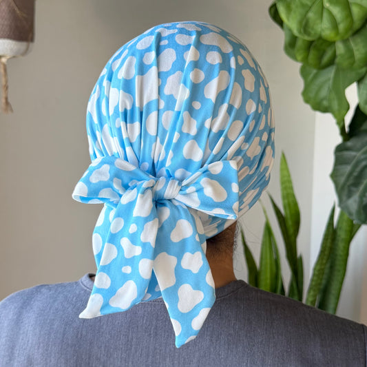 Spotted Blue Sky Modern Scrub Cap l