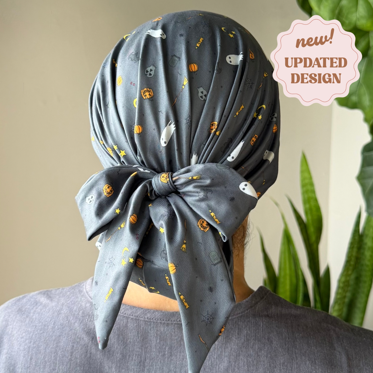 Ghostly Ghoul Modern Scrub Cap