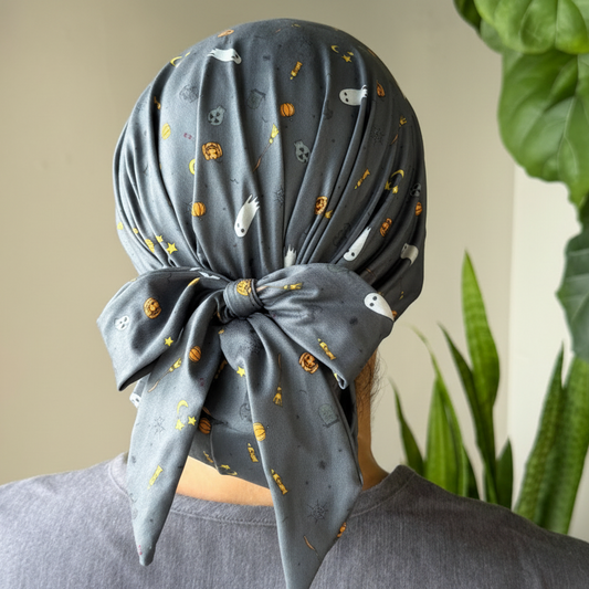 Ghostly Ghoul Modern Scrub Cap
