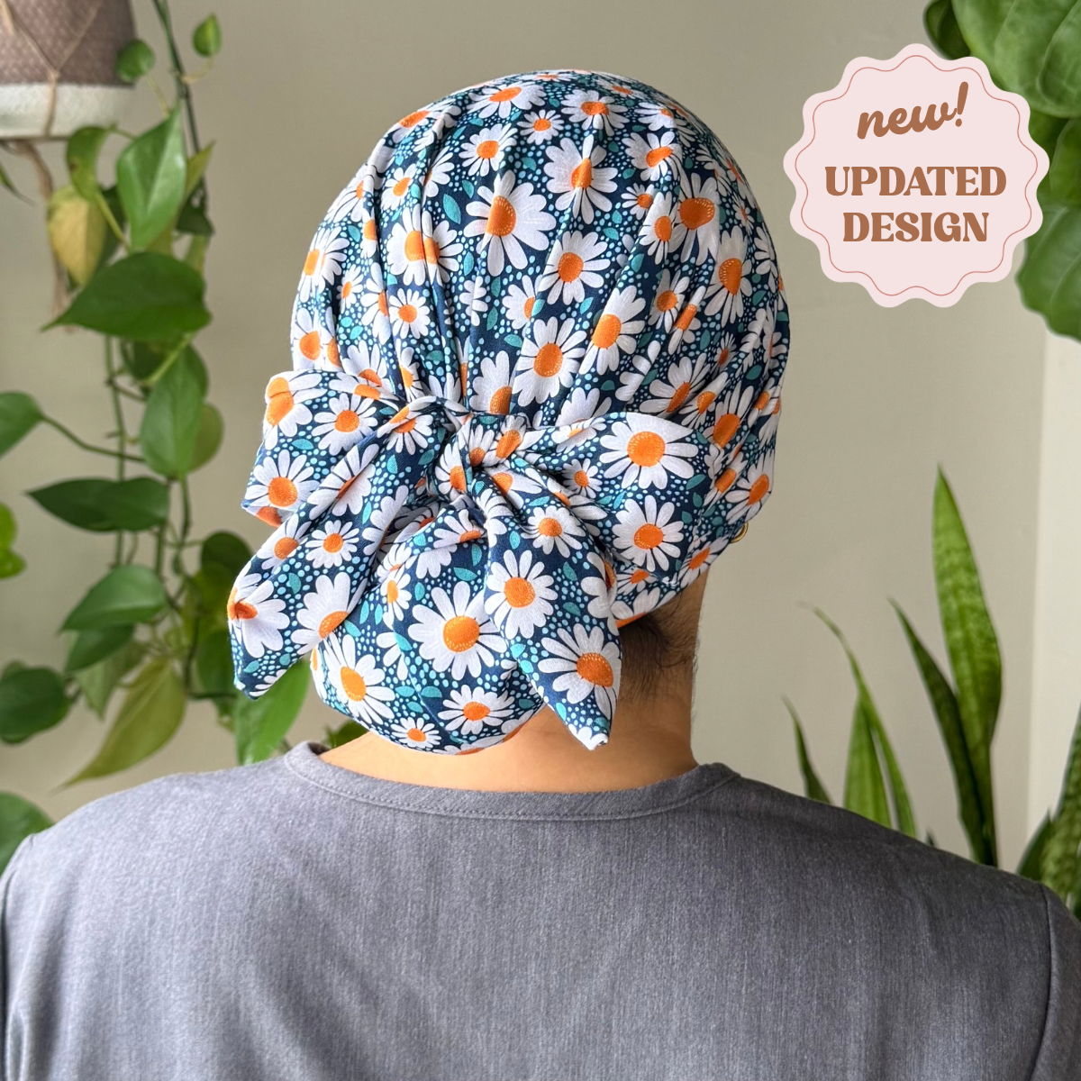 Daisy Blues Modern Scrub Cap