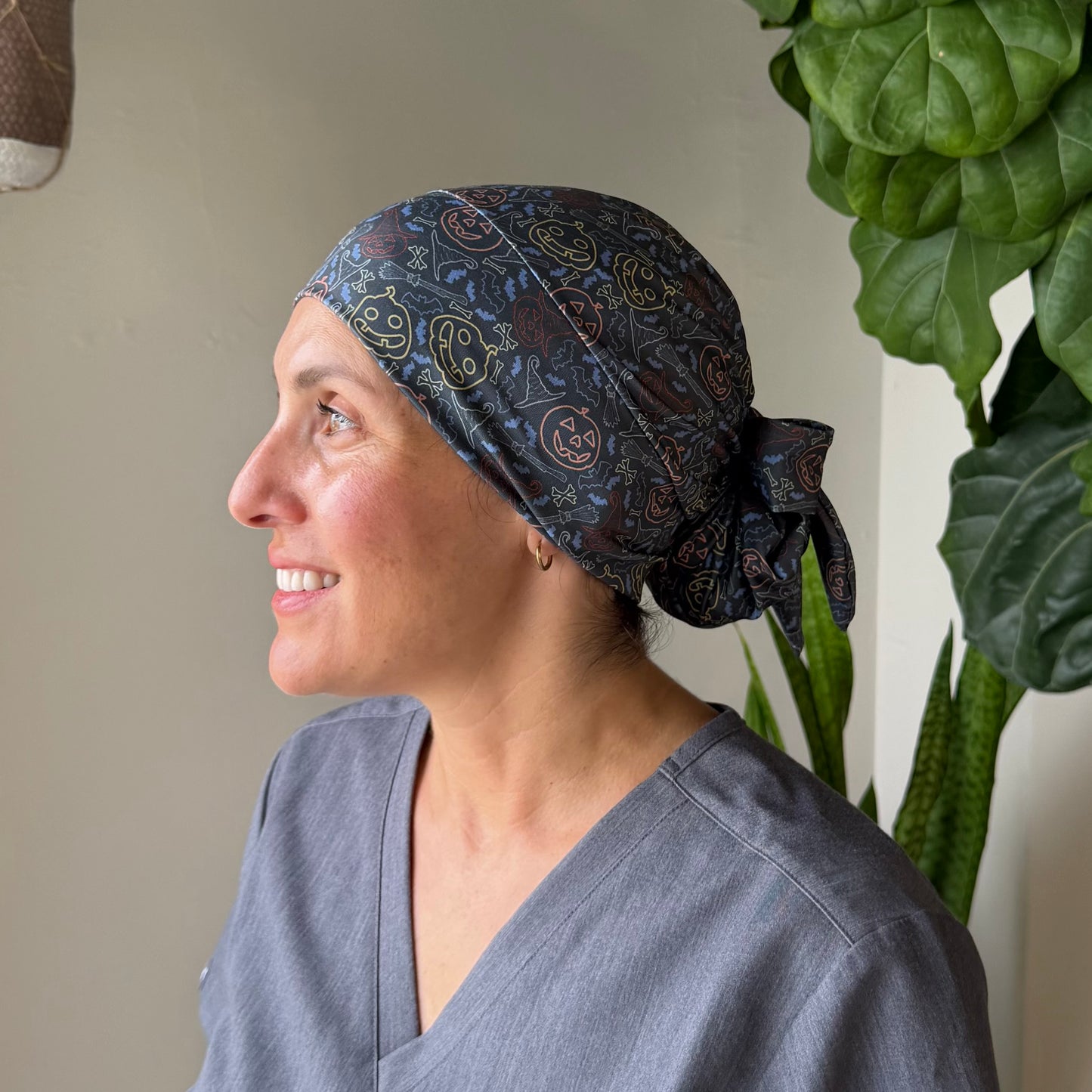 Jack-o-Lantern Modern Scrub Cap