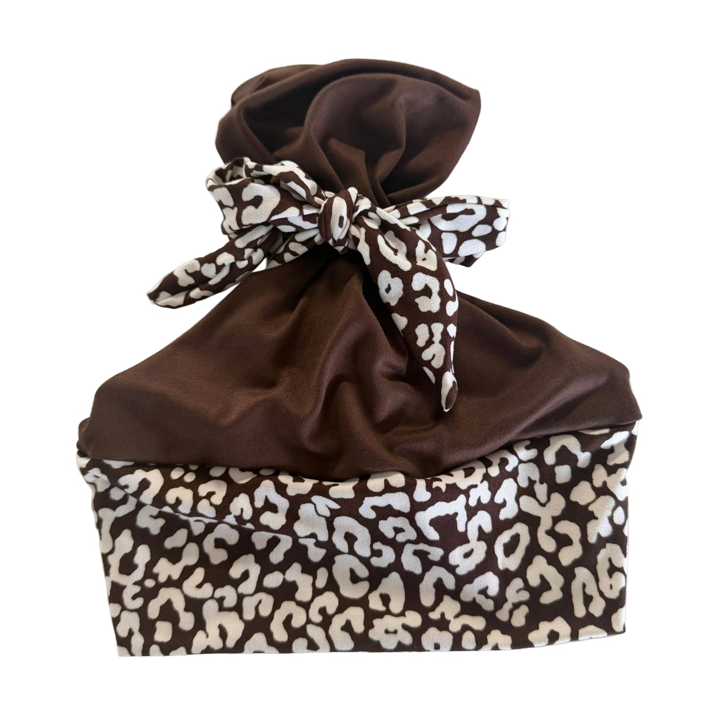 Cocoa Leopard Modern Scrub Cap