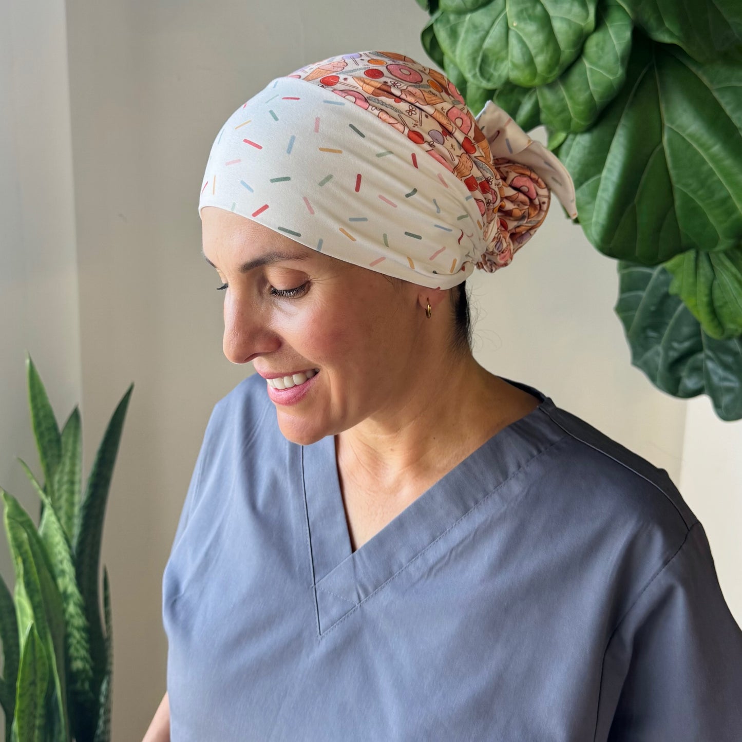 Sprinkled Donut Scrub Cap