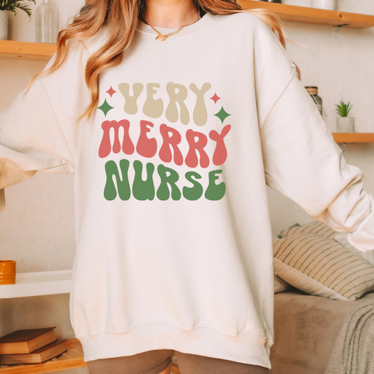 Very Merry Nurse Sweatshirt