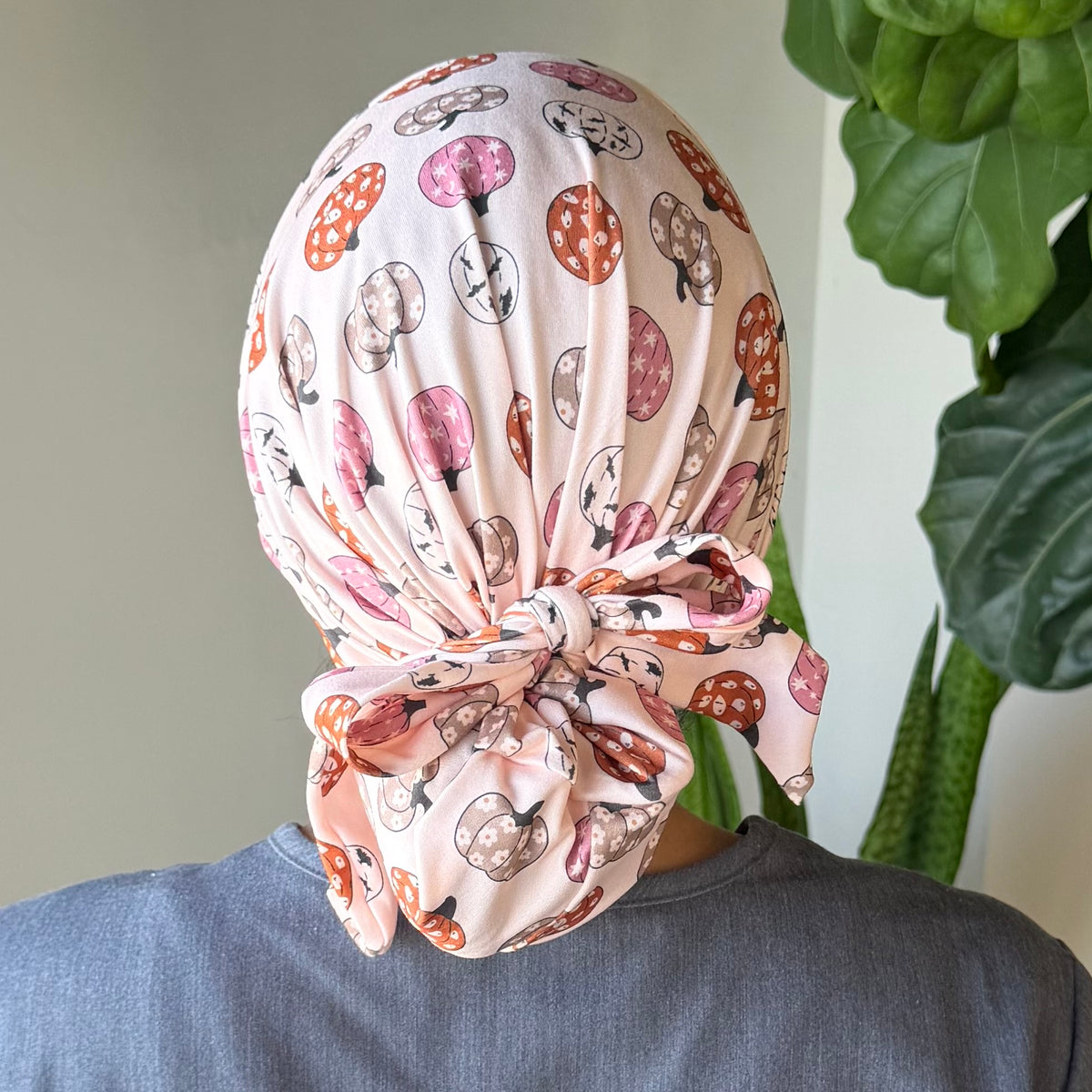More Pumpkins Please Modern Scrub Cap