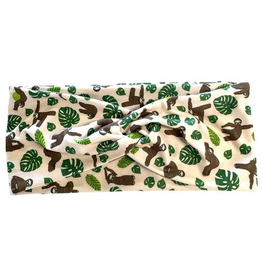 Yoga Sloths Turban Headband