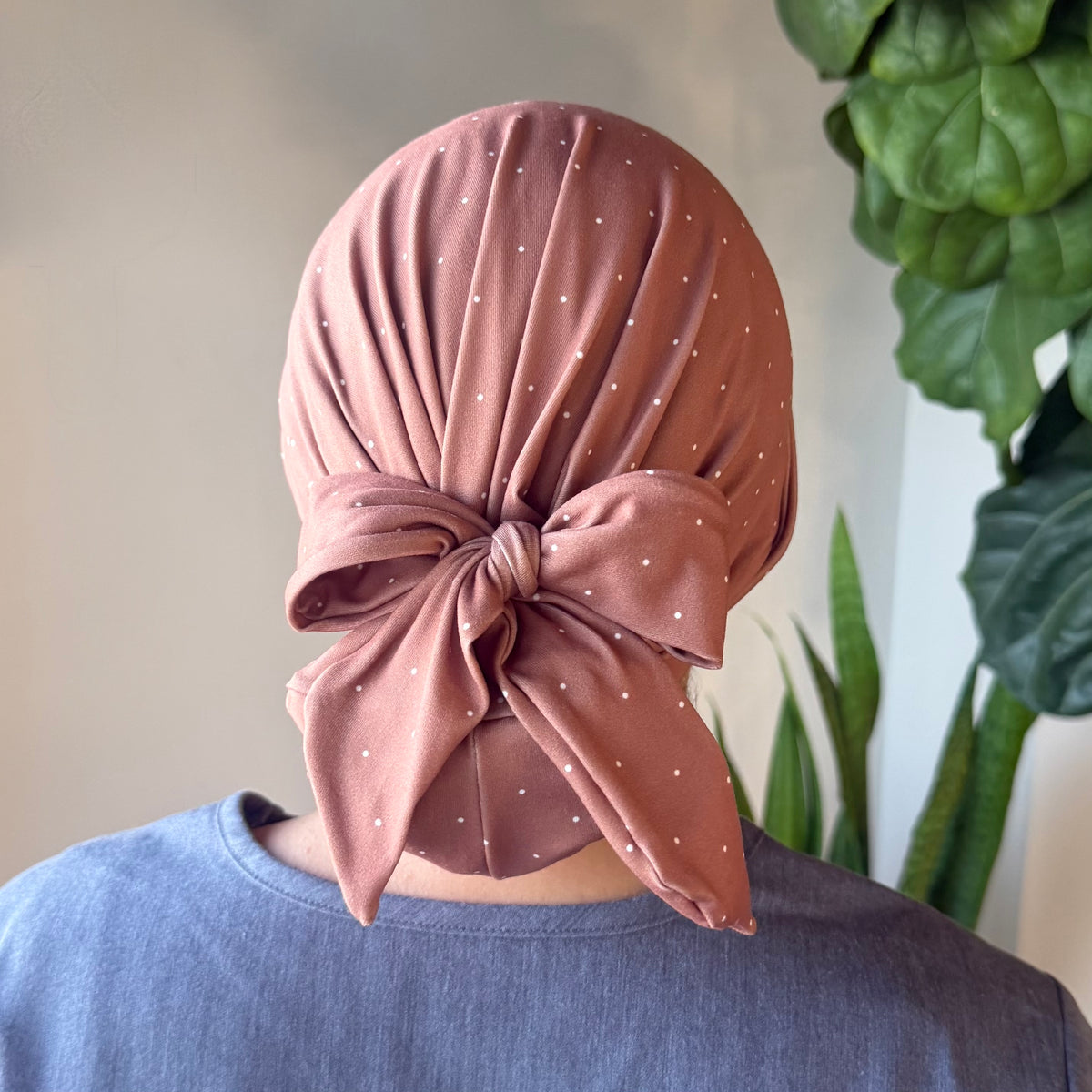 Dusty Rust Dot Modern Scrub Cap