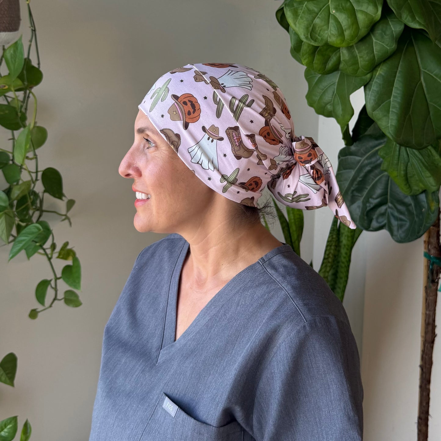Ghost Cowboy Modern Scrub Cap