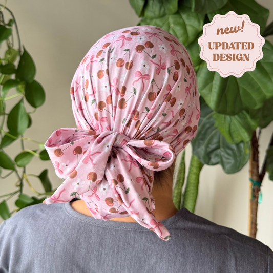Cherries + Bows Scrub Cap