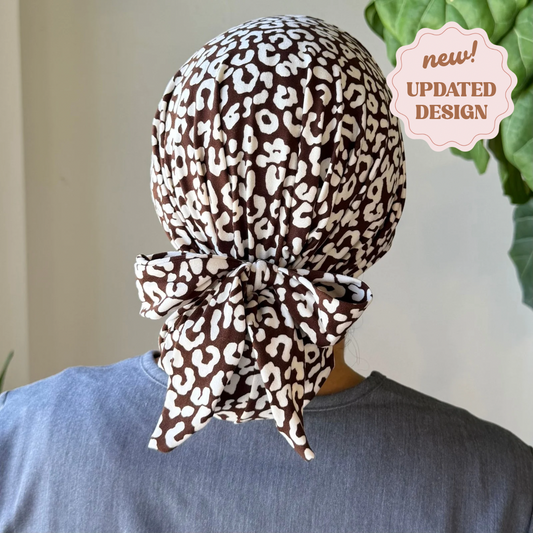 Chocolate Leopard Modern Scrub Cap