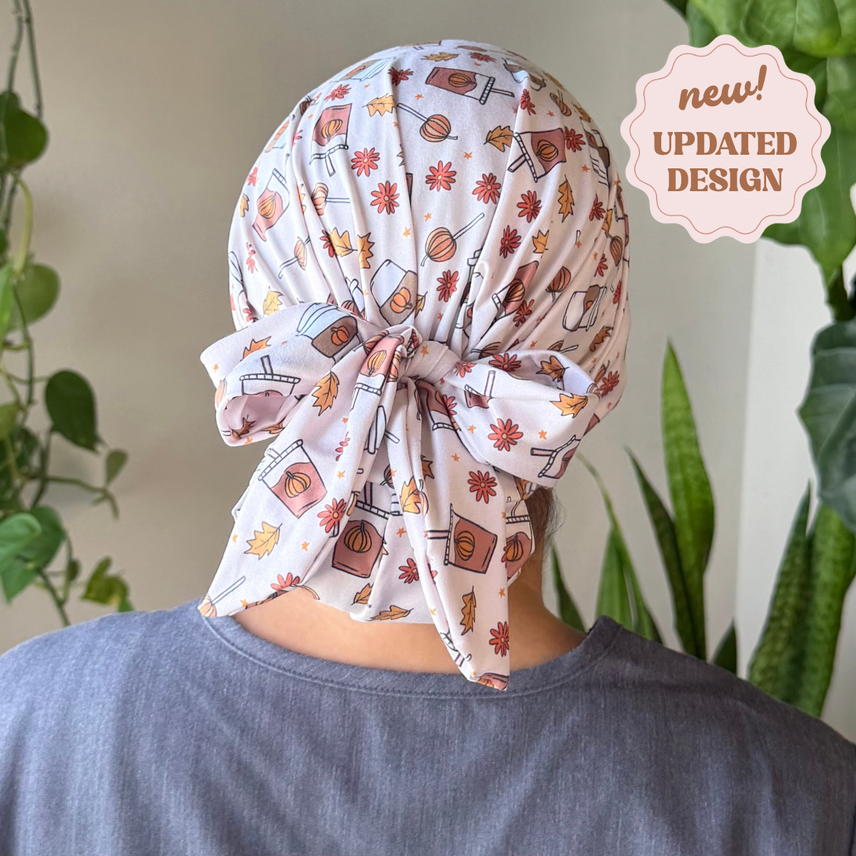 Pumpkin Spice Modern Scrub Cap