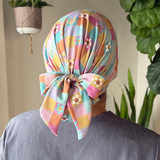 Happy Daisy Modern Scrub Cap