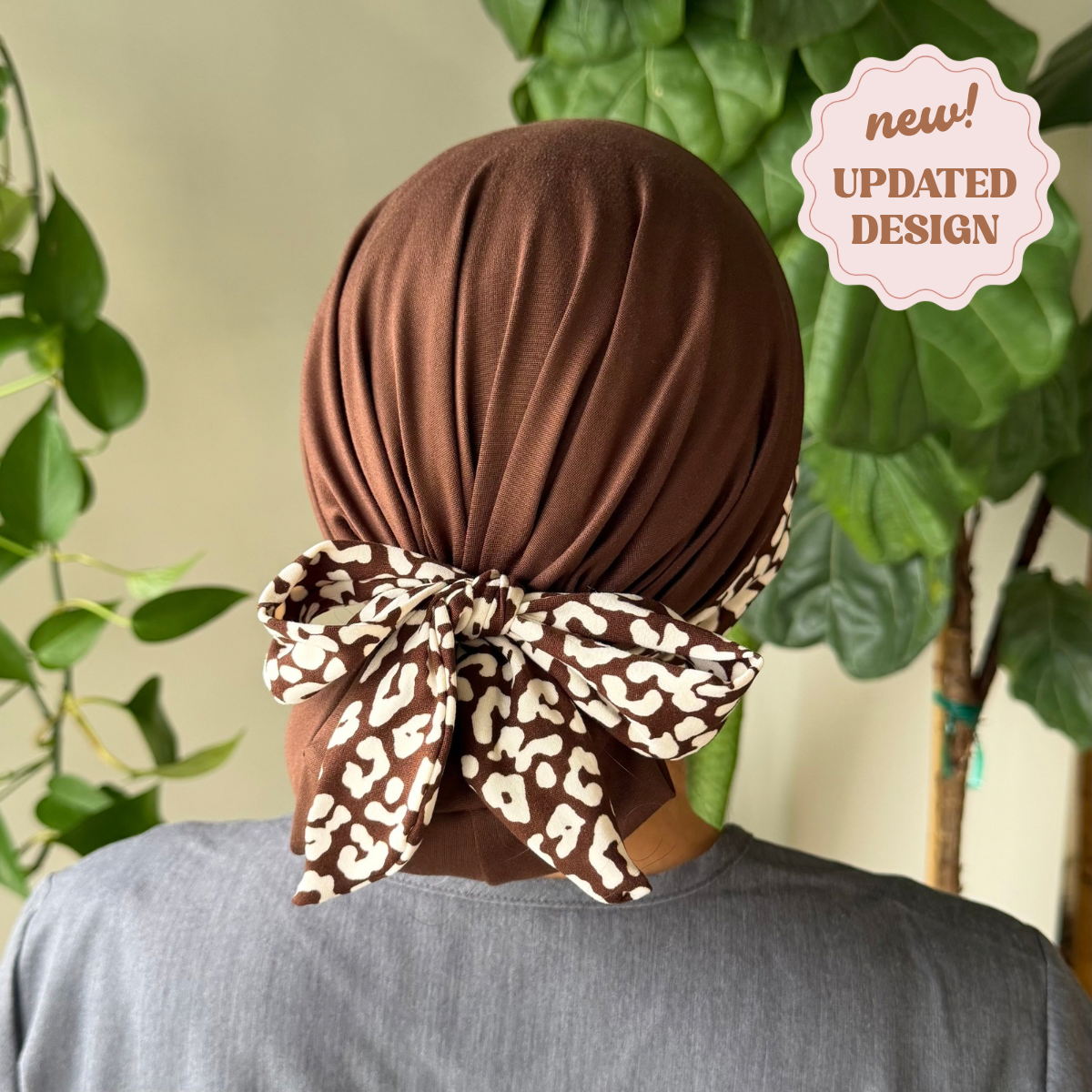 Cocoa Leopard Modern Scrub Cap