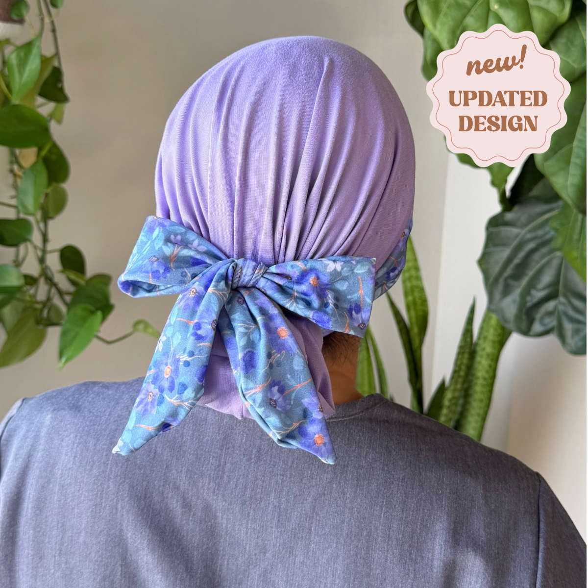 Lavender Days Modern Scrub Cap