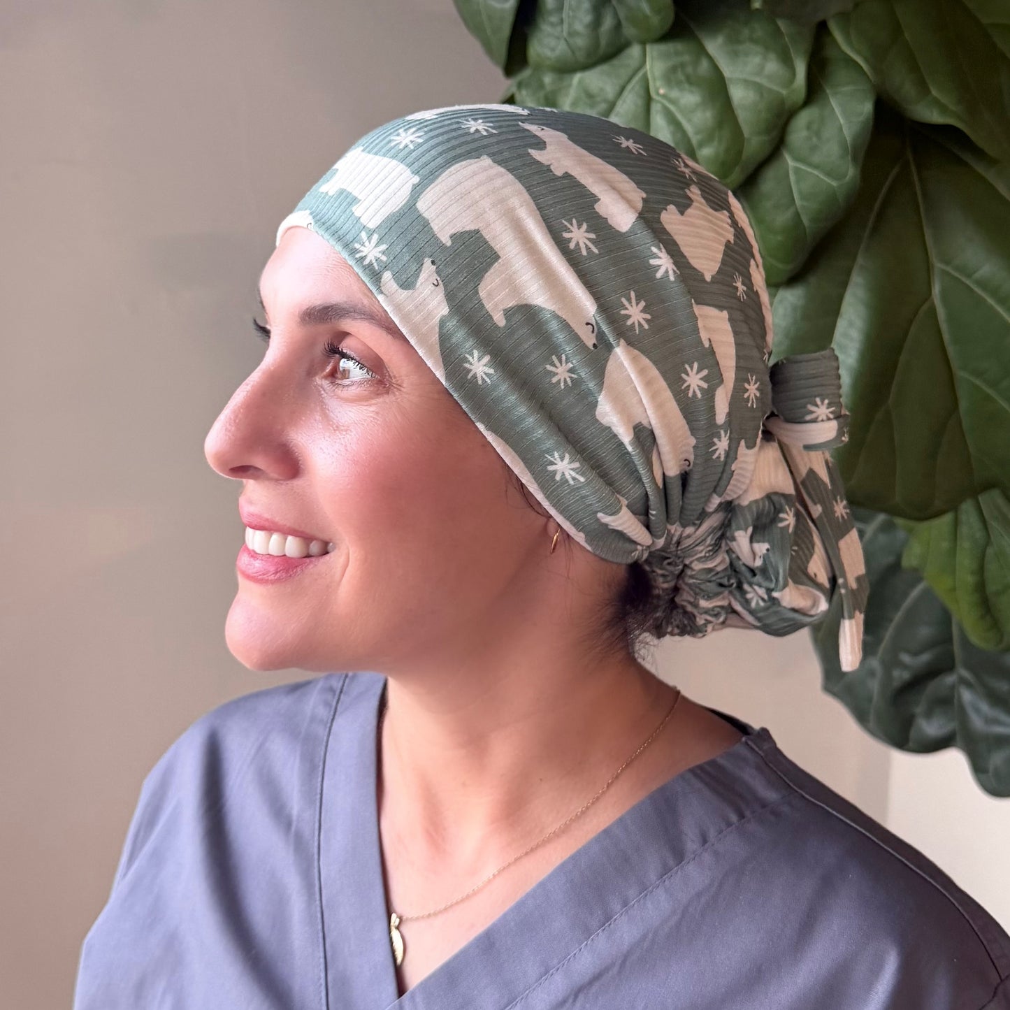 Winter Polar Bear Scrub Cap