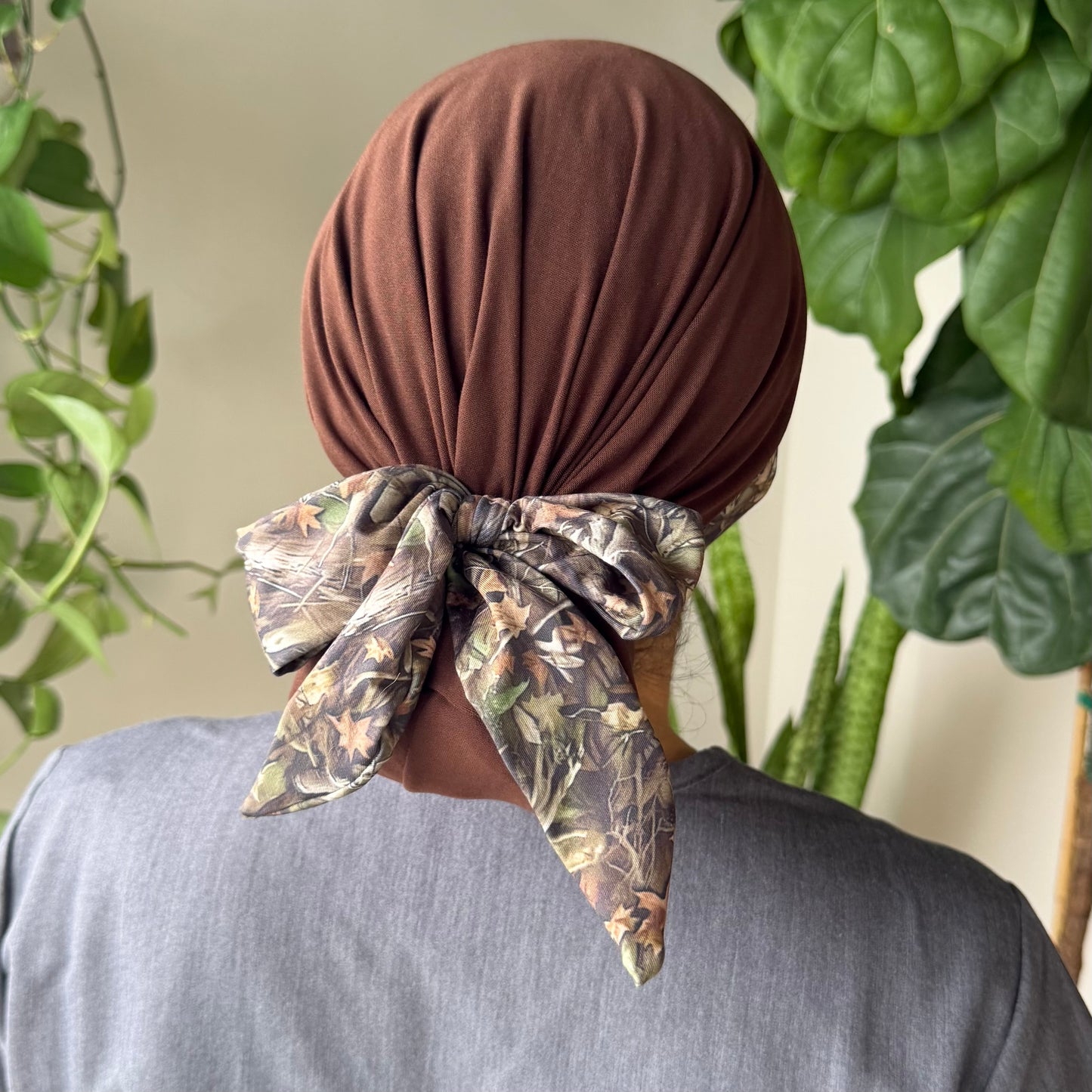 Camo Bow Modern Scrub Cap