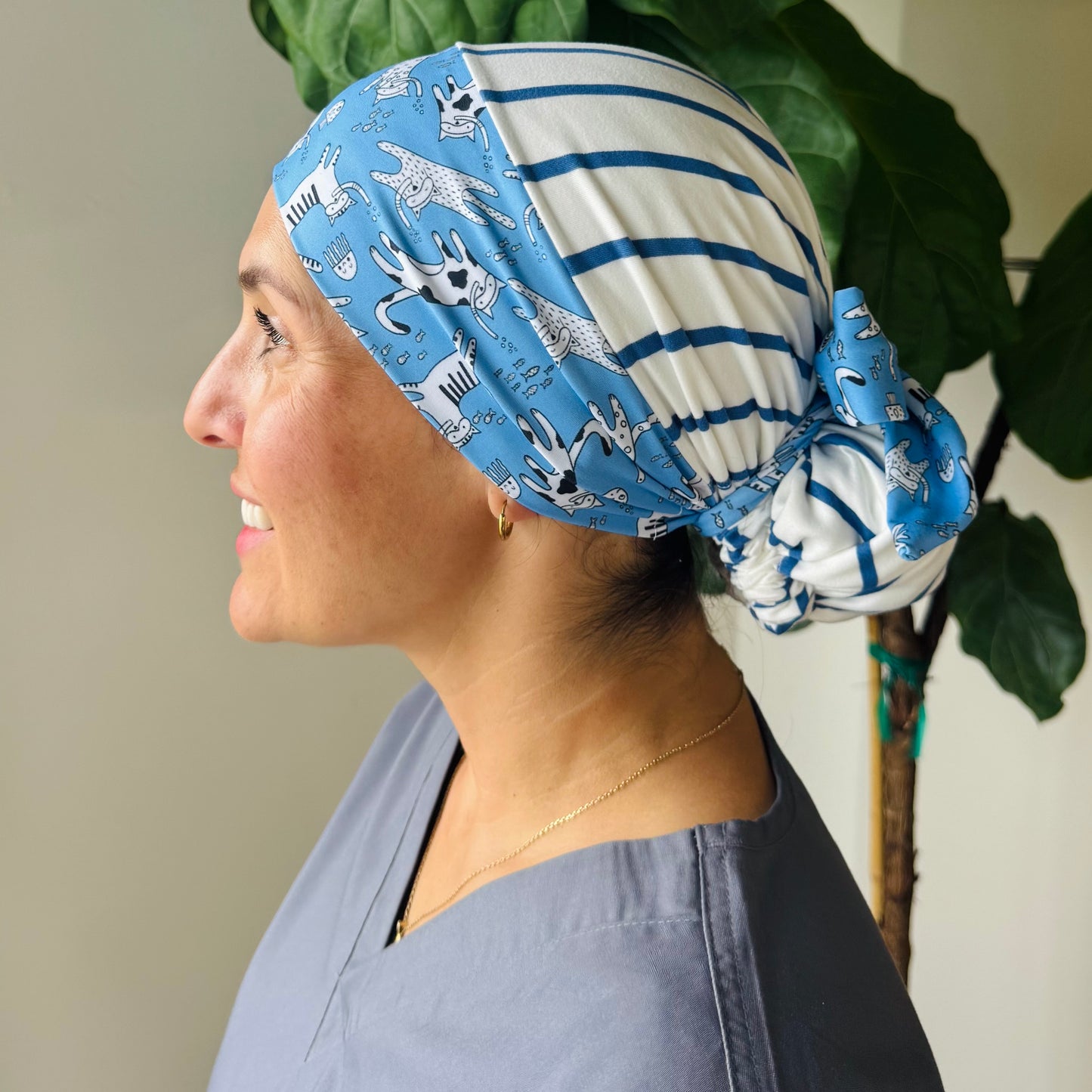 Feline Frenzy Scrub Cap