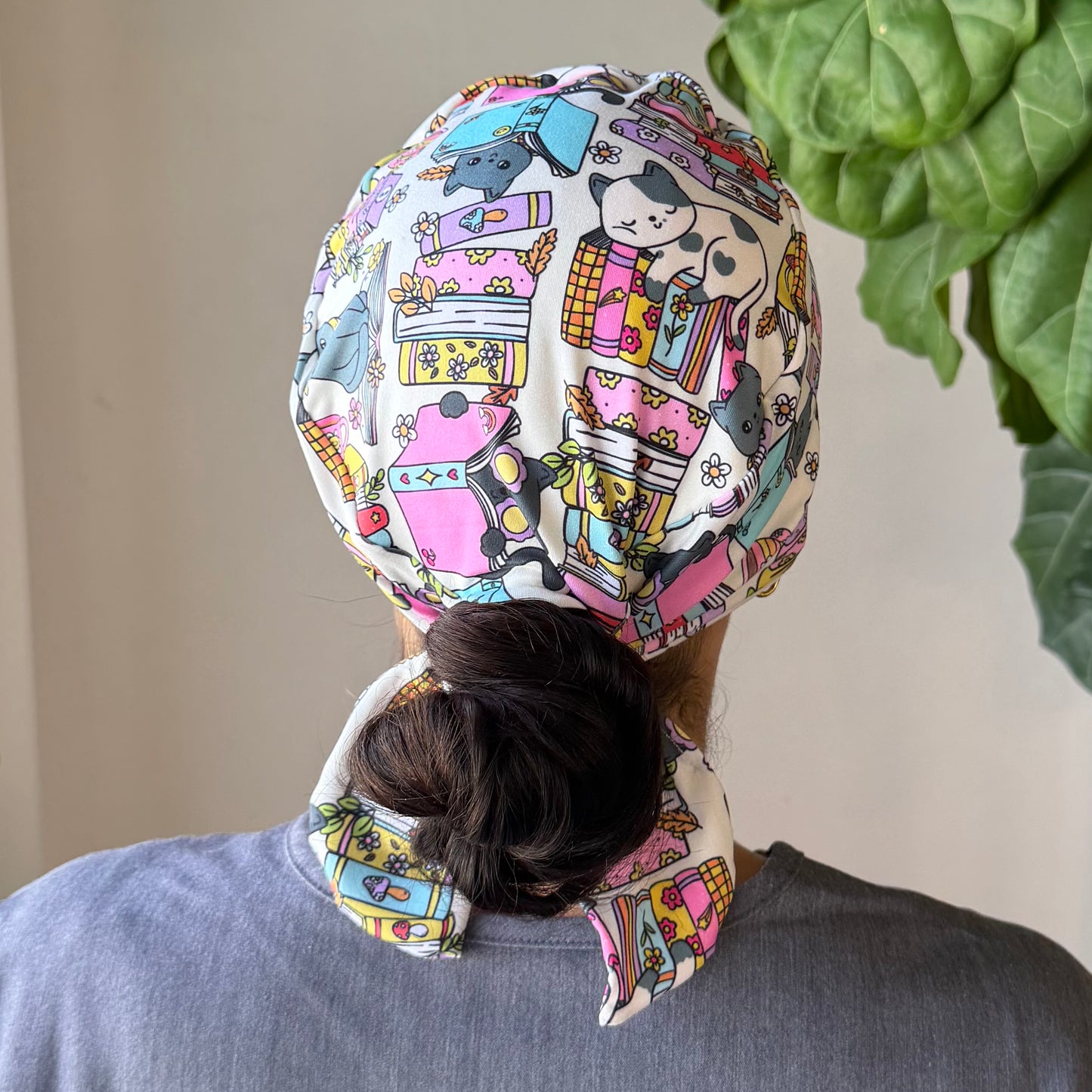 Books + Cats Classic Scrub Cap