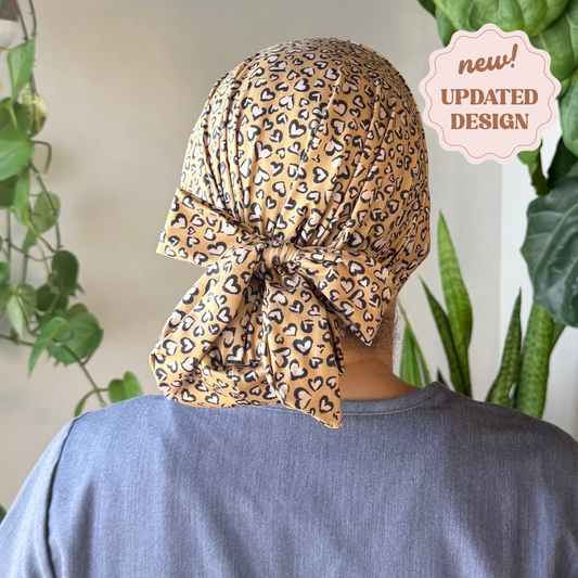 I Heart Leopard Modern Scrub Cap