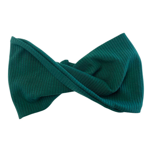 Emerald Ribbed Twist Headband