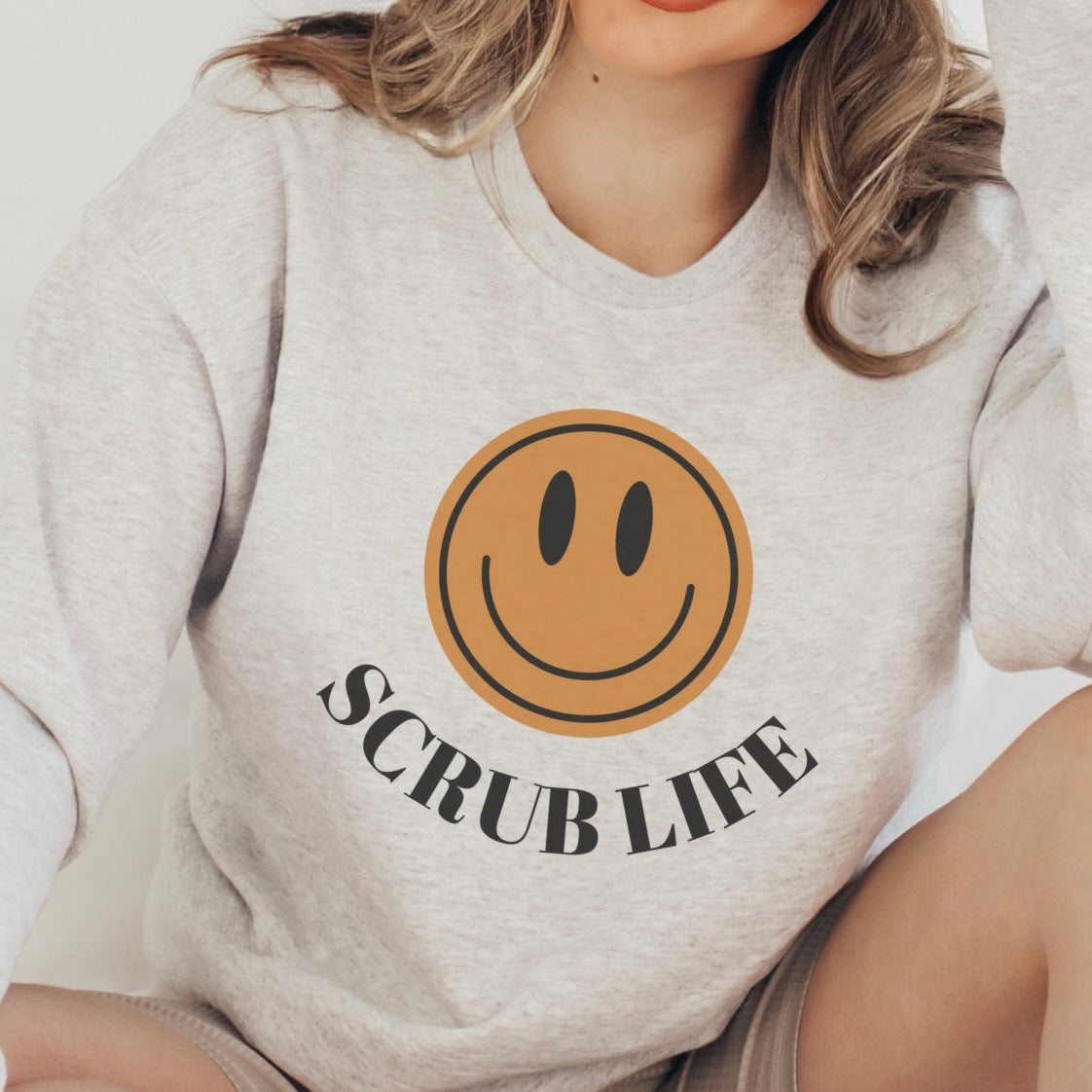 Scrub Life Smiley Sweatshirt