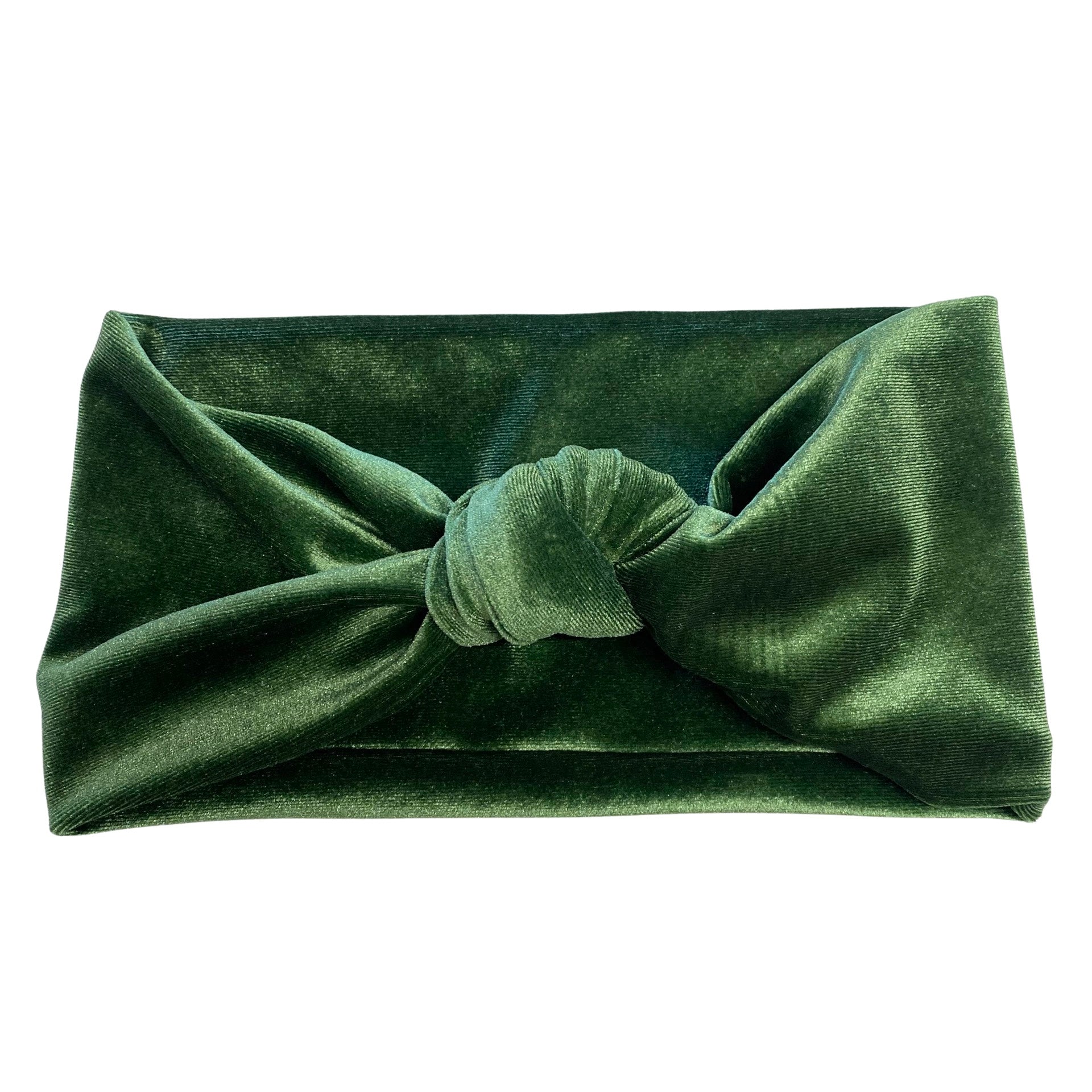 Green Velvet Knot Headband
