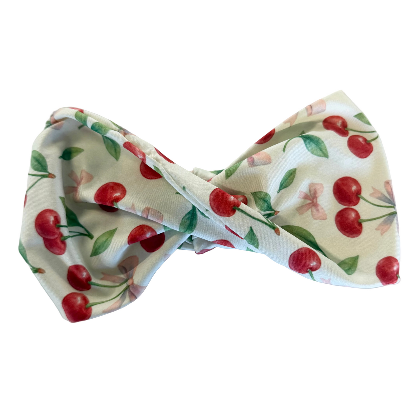 Cherries + Bows Twist Headband