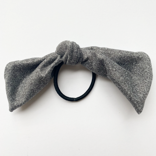 Heather Grey Knot Hair Tie
