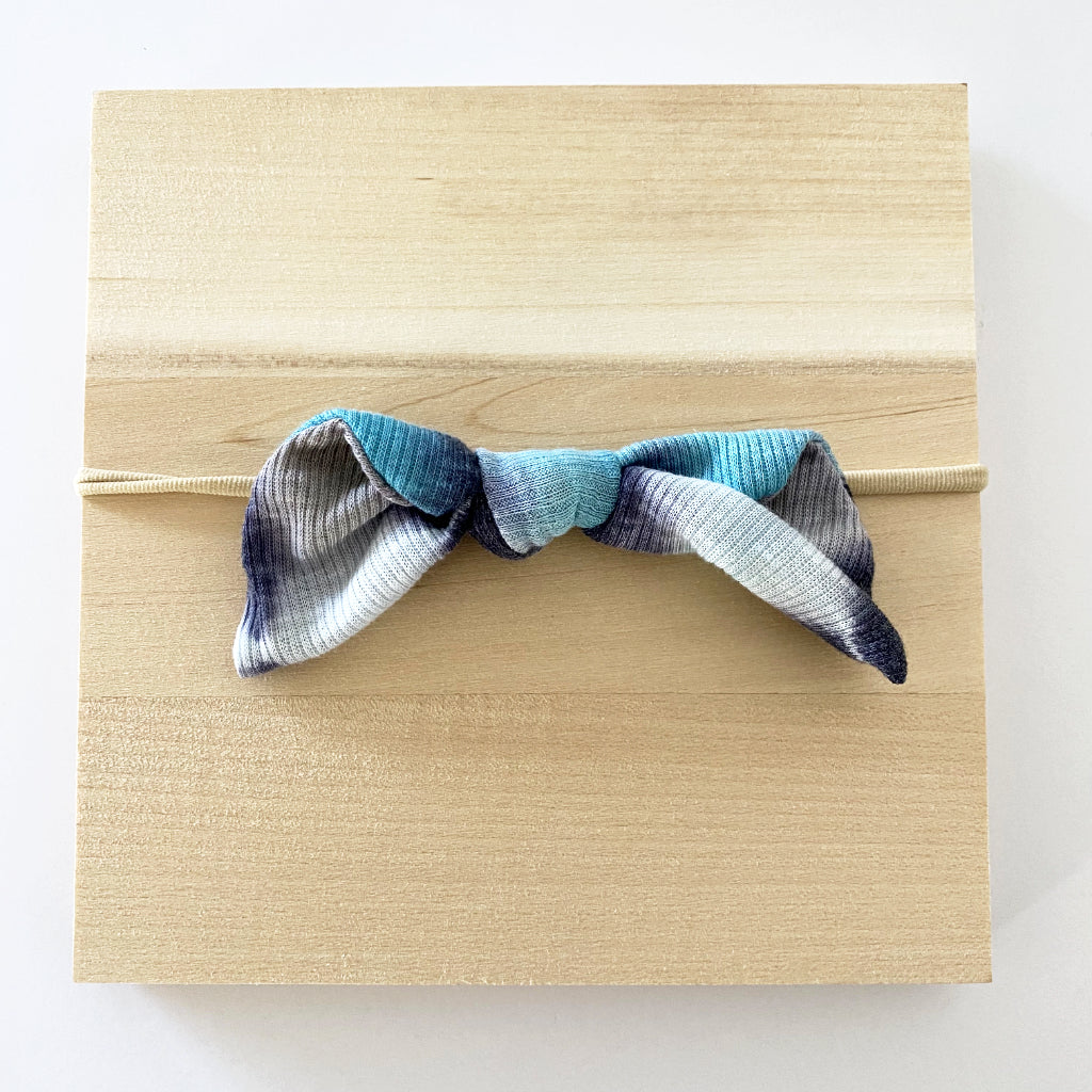 Blue Tie Dye Knot Headband