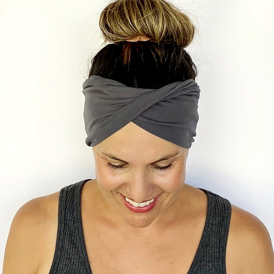 Slate Grey Twist Headband