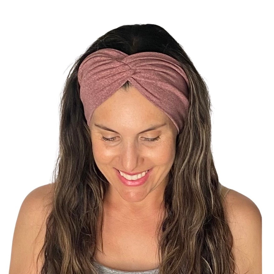 Heather Wine  Turban Headband