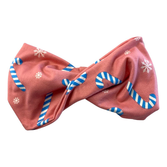 Pink Candy Canes Twist Headband